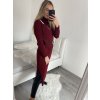 Šaty pletené rolákové s páskem dlouhý rukáv dámské (S/M ONE SIZE) ITALSKÁ MÓDA IM422NOEMI