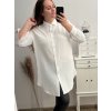 Košile oversize prodloužená dlouhý rukáv dámská (L/XL ONE SIZE) ITALSKÁ MÓDA IMWC222871/DR (Velikost S/M/L, Barva tmavě béžová)