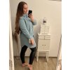 Košile oversize prodloužená dlouhý rukáv dámská (L/XL ONE SIZE) ITALSKÁ MÓDA IMWC222871/DR (Velikost S/M/L, Barva tmavě béžová)