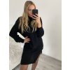 Šaty pletené svetr prodloužený s rolákem dámské (S/M ONE SIZE) ITALSKÁ MÓDA IMD20741/DR (Velikost S/M/L, Barva tmavě béžová)