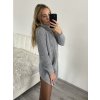 Šaty pletené svetr prodloužený s rolákem dámské (S/M ONE SIZE) ITALSKÁ MÓDA IMD20741/DR (Velikost S/M/L, Barva tmavě béžová)