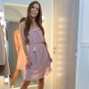 Šaty šifonové krátké letní na ramínka dámské (S/M ONE SIZE) ITALSKÁ MÓDA IMD21424/DR (Velikost S/M/L, Barva bílá)
