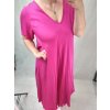 Šaty maxi letní dlouhé krátký rukáv dámské (3XL/4XL ONE SIZE) ITALSKá MODA IMS21024/DR (Velikost 3XL/4XL, Barva Černá)