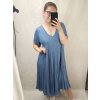 Šaty maxi letní dlouhé krátký rukáv dámské (3XL/4XL ONE SIZE) ITALSKá MODA IMS21024/DR (Velikost 3XL/4XL, Barva Černá)