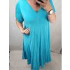 Šaty maxi letní dlouhé krátký rukáv dámské (3XL/4XL ONE SIZE) ITALSKá MODA IMS21024/DR (Velikost 3XL/4XL, Barva Černá)