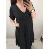 Šaty maxi letní dlouhé krátký rukáv dámské (3XL/4XL ONE SIZE) ITALSKá MODA IMS21024/DR (Velikost 3XL/4XL, Barva Černá)