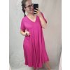 Šaty maxi letní dlouhé krátký rukáv dámské (3XL/4XL ONE SIZE) ITALSKá MODA IMS21024/DR (Velikost 3XL/4XL, Barva Černá)