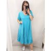 Šaty maxi letní dlouhé krátký rukáv dámské (3XL/4XL ONE SIZE) ITALSKá MODA IMS21024/DR (Velikost 3XL/4XL, Barva Černá)