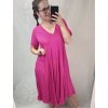 Šaty maxi letní dlouhé krátký rukáv dámské (3XL/4XL ONE SIZE) ITALSKá MODA IMS21024/DR (Velikost 3XL/4XL, Barva Černá)