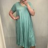 Šaty maxi letní dlouhé krátký rukáv dámské (3XL/4XL ONE SIZE) ITALSKá MODA IMS21024/DR (Velikost 3XL/4XL, Barva Černá)