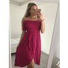 Šaty carmen přes ramena letní  dámské (S/M ONE SIZE) ITALSKÁ MÓDA IMM22U5368/DR (Velikost S/M/L, Barva modrá královská)