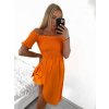 Šaty carmen přes ramena letní  dámské (S/M ONE SIZE) ITALSKÁ MÓDA IMM22U5368/DR (Velikost S/M/L, Barva modrá královská)