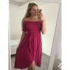 Šaty carmen přes ramena letní  dámské (S/M ONE SIZE) ITALSKÁ MÓDA IMM22U5368/DR (Velikost S/M/L, Barva modrá královská)