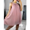 Šaty elegantní bez rukávu dámské (S/M ONE SIZE) ITALSKÁ MÓDA IMD22307 (Velikost S/M/L, Barva Černá)