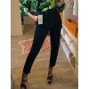 Kalhoty elegantní dlouhé dámské (S-XL) ITALSKÁ MÓDA IMM22272/DR (Velikost S, Barva Černá)