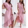Šaty elegantní  letní bez rukávu dámské (S/M ONE SIZE) ITALSKÁ MÓDA IMD22323/DR (Velikost S/M/L, Barva béžová)