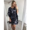 Šaty motýlkové krátký rukáv dámské (S/M ONE SIZE) ITALSKÁ MÓDA imwe221179/DR (Velikost S/M/L, Barva Černá)