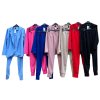 Souprava/komplet elegantní sako a kalhoty dámská (S/M ONE SIZE) ITALSKÁ MÓDA IMD22473/DR (Velikost S/M/L, Barva Černá)