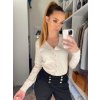 Svetr tenký dlouhý rukáv dámský (uni s-l) ITALSKA MODA IM522JM-9072/DR (Velikost S/M/L, Barva béžová)