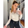 Svetr tenký dlouhý rukáv dámský (uni s-l) ITALSKA MODA IM522JM-9072/DR (Velikost S/M/L, Barva béžová)