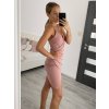Šaty elegantní mini na ramínka dámské (S/M ONE SIZE) ITALSKÁ MÓDA IM322105/DR (Velikost S/M/L, Barva tmavě béžová)