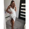 Šaty elegantní mini na ramínka dámské (S/M ONE SIZE) ITALSKÁ MÓDA IM322105/DR (Velikost S/M/L, Barva tmavě béžová)