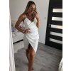Šaty elegantní mini na ramínka dámské (S/M ONE SIZE) ITALSKÁ MÓDA IM322105/DR (Velikost S/M/L, Barva tmavě béžová)