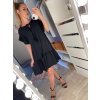 Šaty oversize krátké letní krátký rukáv dámské (L/XL ONE SIZE) ITALSKÁ MÓDA IMD22265/DR (Velikost S/M/L, Barva Černá)
