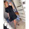 Šaty oversize krátké letní krátký rukáv dámské (L/XL ONE SIZE) ITALSKÁ MÓDA IMD22265/DR (Velikost S/M/L, Barva Černá)