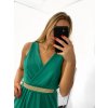 Šaty dlouhé na ramínka společenské elegantní plesové s páskem dámské (S/M ONE SIZE) ITALSKÁ MÓDA IMM22Q52228/DR (Velikost S/M/L, Barva růžová světlá)