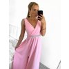 Šaty dlouhé na ramínka společenské elegantní plesové s páskem dámské (S/M ONE SIZE) ITALSKÁ MÓDA IMM22Q52228/DR (Velikost S/M/L, Barva růžová světlá)