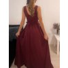 Šaty dlouhé na ramínka společenské elegantní plesové s páskem dámské (S/M ONE SIZE) ITALSKÁ MÓDA IMM22Q52228/DR (Velikost S/M/L, Barva růžová světlá)