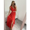 Šaty dlouhé na ramínka společenské elegantní plesové s páskem dámské (S/M ONE SIZE) ITALSKÁ MÓDA IMM22Q52228/DR (Velikost S/M/L, Barva růžová světlá)