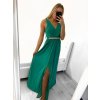 Šaty dlouhé na ramínka společenské elegantní plesové s páskem dámské (S/M ONE SIZE) ITALSKÁ MÓDA IMM22Q52228/DR (Velikost S/M/L, Barva růžová světlá)