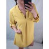 Tunika košilová s páskem dlouhý rukáv dámská nadrozměr (2XL/3XL ONE SIZE) ITALSKá MóDA IM422083/DR