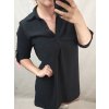 Tunika košilová s páskem dlouhý rukáv dámská nadrozměr (2XL/3XL ONE SIZE) ITALSKá MóDA IM422083/DR