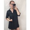 Tunika košilová s páskem dlouhý rukáv dámská nadrozměr (2XL/3XL ONE SIZE) ITALSKá MóDA IM422083/DR