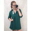 Tunika košilová s páskem dlouhý rukáv dámská nadrozměr (2XL/3XL ONE SIZE) ITALSKá MóDA IM422083/DR