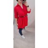 Tunika košilová s páskem dlouhý rukáv dámská nadrozměr (2XL/3XL ONE SIZE) ITALSKá MóDA IM422083/DR