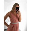 Šaty dlouhé společenské elegantní plesové dámské (S/M ONE SIZE) ITALSKÁ MÓDA IMM22Q52232/DR