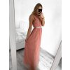 Šaty dlouhé společenské elegantní plesové dámské (S/M ONE SIZE) ITALSKÁ MÓDA IMM22Q52232/DR
