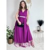 Šaty dlouhé společenské elegantní plesové dámské (S/M ONE SIZE) ITALSKÁ MÓDA IMM22Q52232/DR