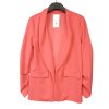 Sako shrnutý dlouhý rukáv dámské (S/M/L ONE SIZE) ITALSKÁ MÓDA IMD22533/DR (Velikost M/L, Barva hnědá camel)