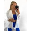 Sako shrnutý dlouhý rukáv dámské (S/M/L ONE SIZE) ITALSKÁ MÓDA IMD22533/DR (Velikost M/L, Barva hnědá camel)