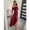 Šaty carmen dlouhé letní přes ramena dámské (S/M ONE SIZE) ITALSKÁ MÓDA IMM22399/DUR (Velikost S/M/L, Barva modrá)