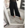 Kalhoty elegantní skládané dámské (S/M/L ONE SIZE) ITALSKÁ MÓDA IMD22521/DR (Velikost S/M/L, Barva Černá)