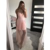 Šaty tilové elegantní bez rukávů dámské (S/M ONE SIZE) ITALSKÁ MÓDA IMM22Q52235/DR (Velikost S/M/L, Barva bílá)