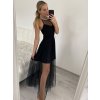 Šaty tilové elegantní bez rukávů dámské (S/M ONE SIZE) ITALSKÁ MÓDA IMM22Q52235/DR (Velikost S/M/L, Barva bílá)