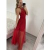 Šaty tilové elegantní bez rukávů dámské (S/M ONE SIZE) ITALSKÁ MÓDA IMM22Q52235/DR (Velikost S/M/L, Barva bílá)