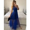 Šaty tilové elegantní bez rukávů dámské (S/M ONE SIZE) ITALSKÁ MÓDA IMM22Q52235/DR (Velikost S/M/L, Barva bílá)